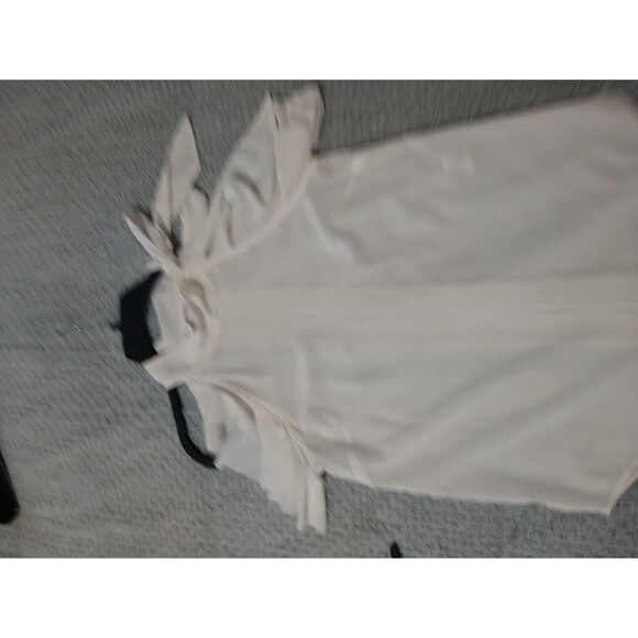 Veronica Beard  Silk Side Bow Tie Ruffled Cream Blouse Size 2 - Picture 7 of 8